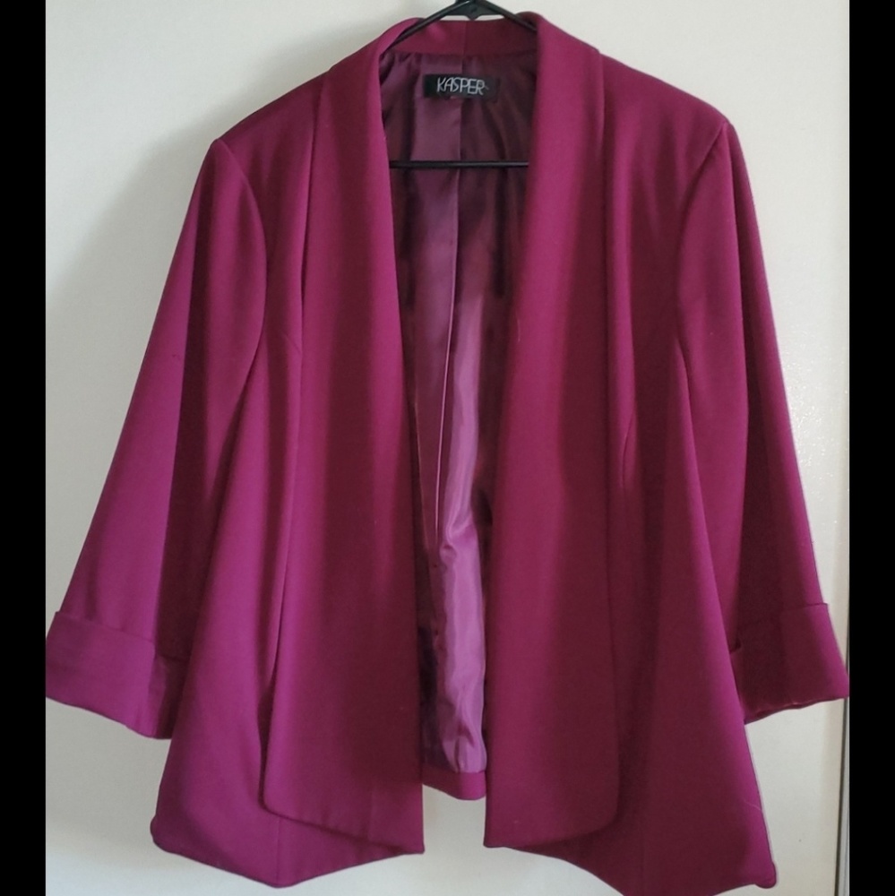 Kasper Women's Stretch Crepe Flyaway Jacket